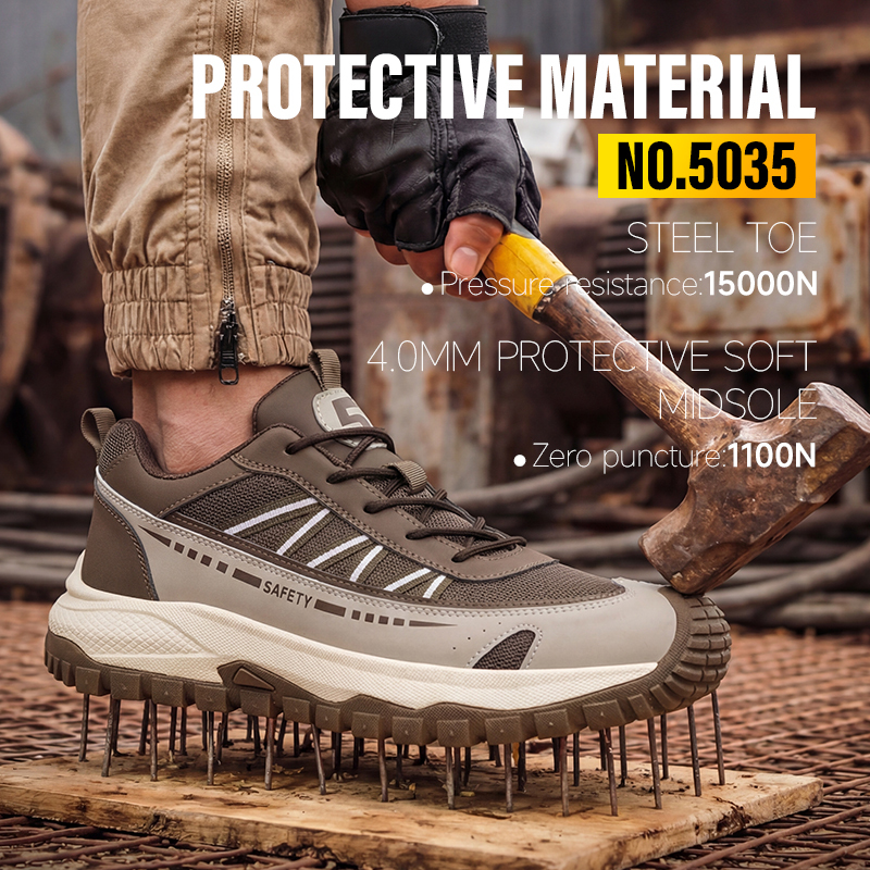 GUYISA 6021 Steel Toe Work Shoes Anti Impact Anti Penetration Casual Safety Footwear