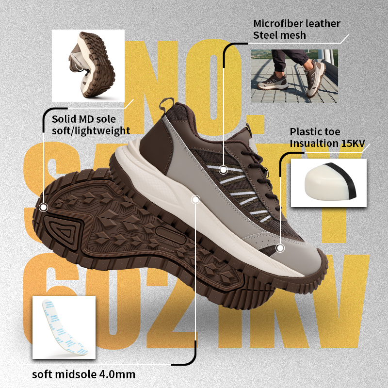GUYISA 6021KV 15KV Insulated Work Shoes Euro Plastic Toe Cap Anti Impact Anti Penetration Casual Footwear