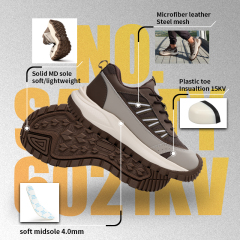 GUYISA 6021KV 15KV Insulated Work Shoes Euro Plastic Toe Cap Anti Impact Anti Penetration Casual Footwear