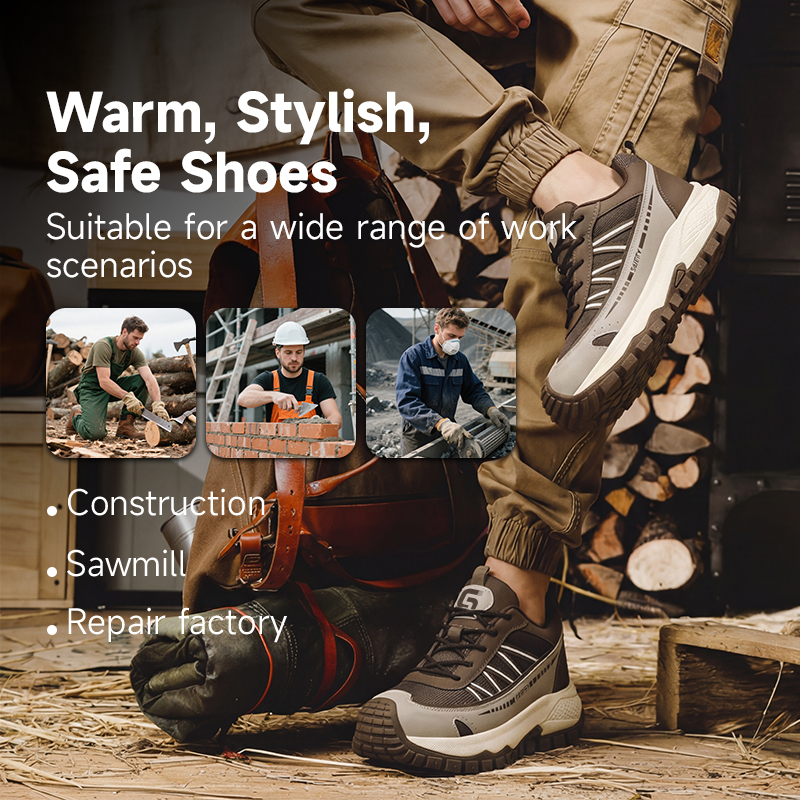 GUYISA 6021 Steel Toe Work Shoes Anti Impact Anti Penetration Casual Safety Footwear