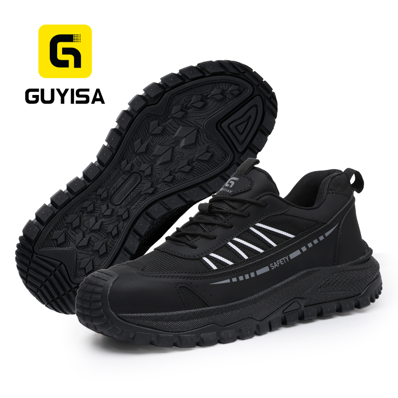GUYISA 6021BKV 15KV Insulated Casual Safety Shoes Plastic Toe Anti Crush Anti Penetration MD Sole