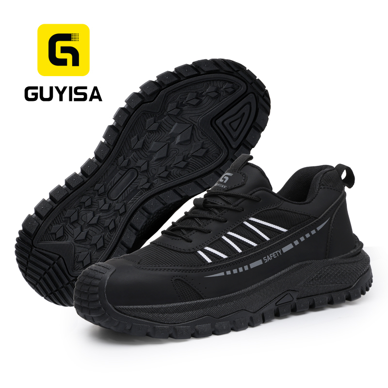 GUYISA 6021BKV 15KV Insulated Casual Safety Shoes Plastic Toe Anti Crush Anti Penetration MD Sole