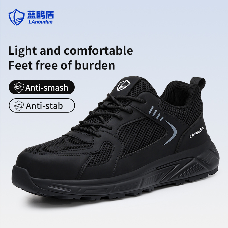 GUYISA D325 Casual Series Safety Shoes Anti-Smash Anti-Puncture EU Standard Steel Toe MD Sole Microfiber & Sandwich Mesh Upper Work Shoes