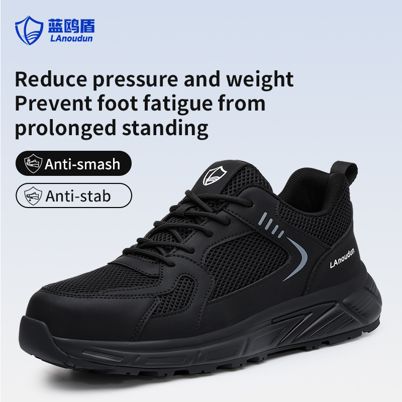 GUYISA D325 Casual Series Safety Shoes Anti-Smash Anti-Puncture EU Standard Steel Toe MD Sole Microfiber & Sandwich Mesh Upper Work Shoes