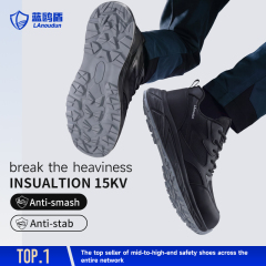 GUYISA  D310Q Casual Style Safety Shoes Anti-Smash Anti-Puncture 15KV Insulation Carbon Fiber Toe MD Sole Microfiber & Steel Wire Fabric Work Shoes