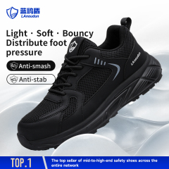 GUYISA D325 Casual Series Safety Shoes Anti-Smash Anti-Puncture EU Standard Steel Toe MD Sole Microfiber & Sandwich Mesh Upper Work Shoes