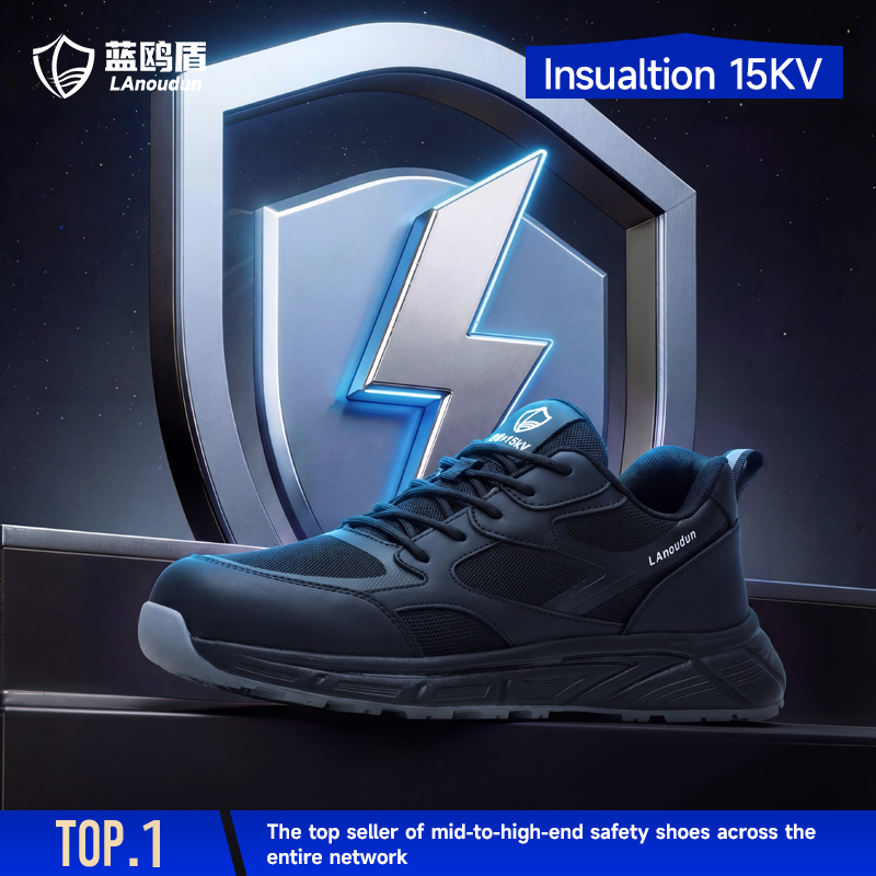 GUYISA  D310Q Casual Style Safety Shoes Anti-Smash Anti-Puncture 15KV Insulation Carbon Fiber Toe MD Sole Microfiber & Steel Wire Fabric Work Shoes