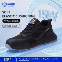 GUYISA  D310Q Casual Style Safety Shoes Anti-Smash Anti-Puncture 15KV Insulation Carbon Fiber Toe MD Sole Microfiber & Steel Wire Fabric Work Shoes