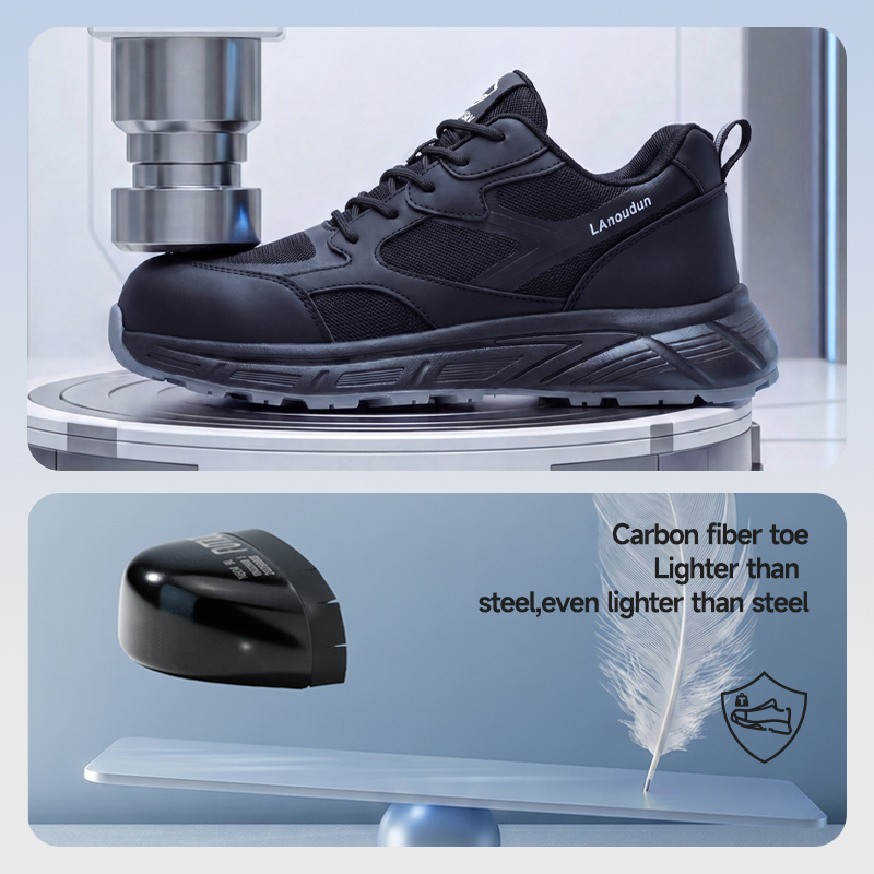GUYISA  D310Q Casual Style Safety Shoes Anti-Smash Anti-Puncture 15KV Insulation Carbon Fiber Toe MD Sole Microfiber & Steel Wire Fabric Work Shoes