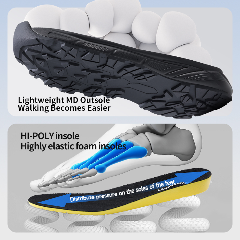 GUYISA D325 Casual Series Safety Shoes Anti-Smash Anti-Puncture EU Standard Steel Toe MD Sole Microfiber & Sandwich Mesh Upper Work Shoes