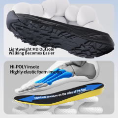 GUYISA D325 Casual Series Safety Shoes Anti-Smash Anti-Puncture EU Standard Steel Toe MD Sole Microfiber & Sandwich Mesh Upper Work Shoes