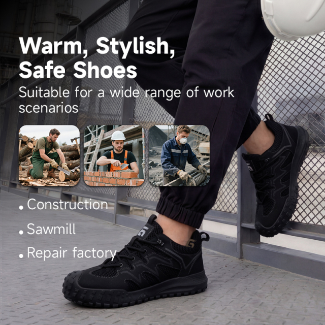 GUYISA  5082T Hiking Safety Shoes, Euro Steel Toe Anti-Smash Anti-Puncture Rubber Sole