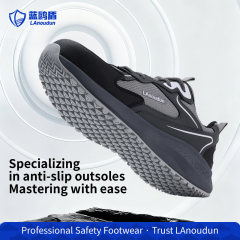 LAnoudun D210Q Casual Safety Shoes, Carbon Fiber Toe Anti-smash Anti-puncture, 10KV Insulated, SRC Non-slip, MD Sole, Microfiber & 3D Mesh Work Shoes