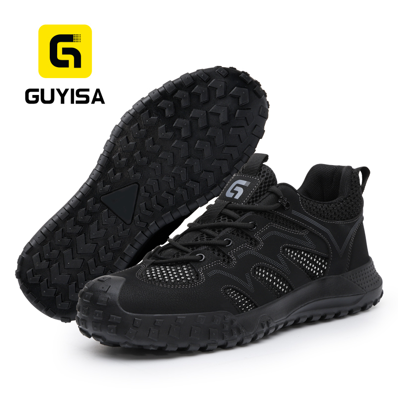 GUYISA  5082T Hiking Safety Shoes, Euro Steel Toe Anti-Smash Anti-Puncture Rubber Sole