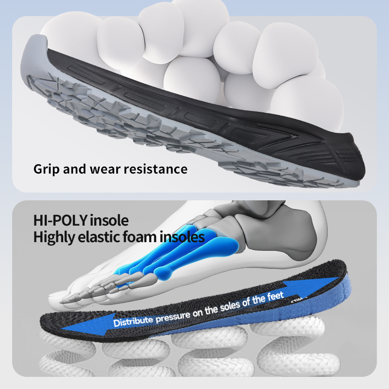 LAoudun D310T Casual Series Safety Shoes, EN Standard Steel Toe, Anti-Puncture, MD Outsole, Microfiber & Fly Knit Mesh Upper
