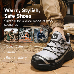 GUYISA  6065 Sport Series Safety Shoes, EN Standard Steel Toe, Anti-Puncture, Rubber-Plastic Outsole, Grid Mesh Upper