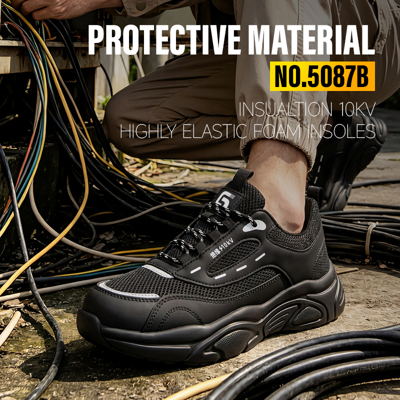 GUYISA 5087B Dad Series | Metal-Free 10KV Insulated Work Shoes