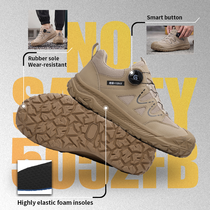 GUYISA 5052FB Hiking Series | Metal-Free 10KV Insulated Work Shoes