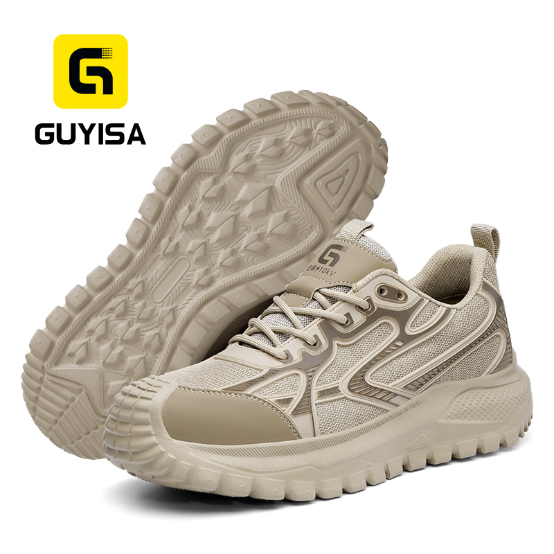GUYISA 6069 Dad Series Safety Shoes, 10KV Insulated, Anti-Smash Anti-Puncture, EU Standard Plastic Toe Cap