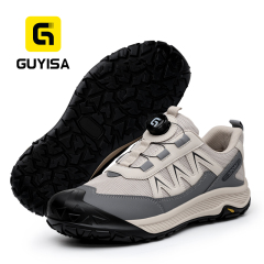 GUYISA 6070 Hiking Safety Shoes, Anti-Smash & Anti-Puncture, EU Standard Steel Toe Cap, Rubber Outsole