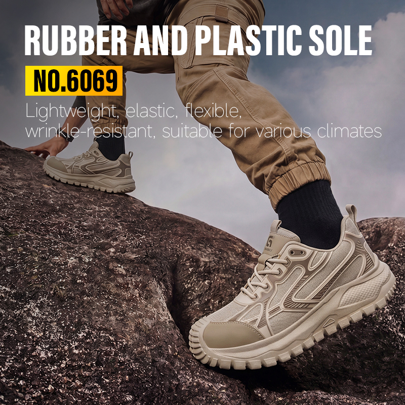 GUYISA 6069 Dad Series Safety Shoes, 10KV Insulated, Anti-Smash Anti-Puncture, EU Standard Plastic Toe Cap
