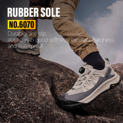 GUYISA 6070 Hiking Safety Shoes, Anti-Smash & Anti-Puncture, EU Standard Steel Toe Cap, Rubber Outsole