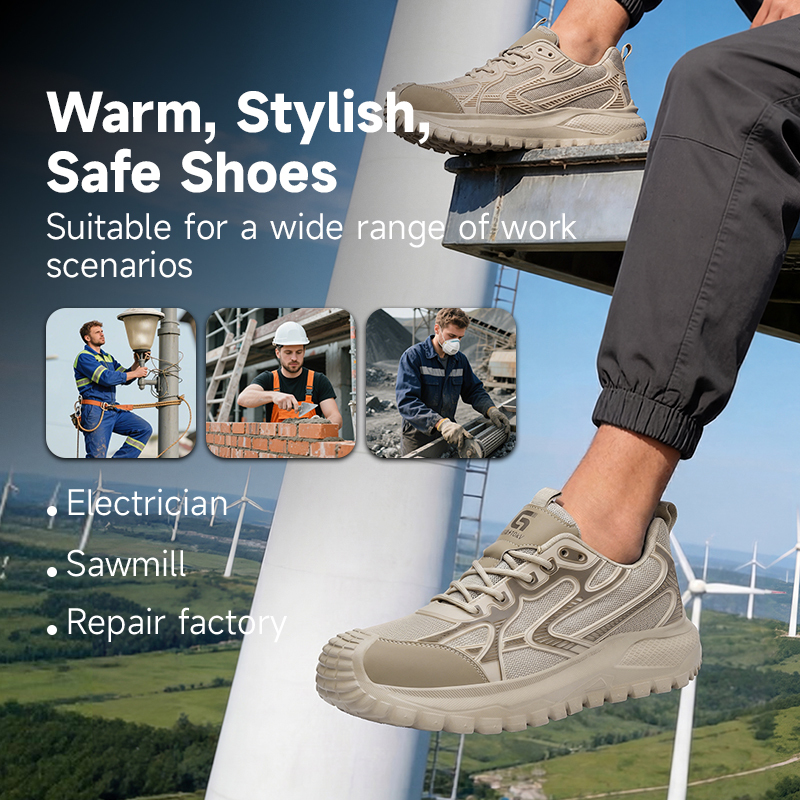 GUYISA 6069 Dad Series Safety Shoes, 10KV Insulated, Anti-Smash Anti-Puncture, EU Standard Plastic Toe Cap