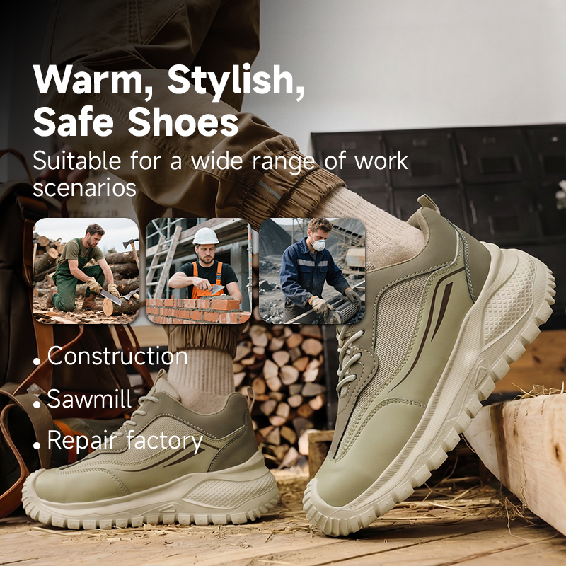 GUYISA 6073 Casual Safety Shoes, Anti-Smash & Anti-Puncture, EU Standard Steel Toe Cap, Rubber-Plastic Outsole