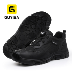 GUYISA 0216KV-2 Casual Safety Shoes, Euro Standard Plastic Toe, Anti-smash, Anti-penetration, 10KV Insulation, Rubber Outsole & Microfiber With Steel Wire Fabric