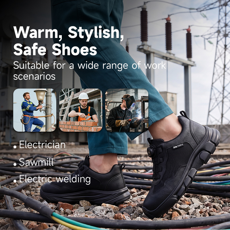 GUYISA 0216KV-2 Casual Safety Shoes, Euro Standard Plastic Toe, Anti-smash, Anti-penetration, 10KV Insulation, Rubber Outsole & Microfiber With Steel Wire Fabric