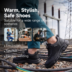 GUYISA 0216KV-2 Casual Safety Shoes, Euro Standard Plastic Toe, Anti-smash, Anti-penetration, 10KV Insulation, Rubber Outsole & Microfiber With Steel Wire Fabric