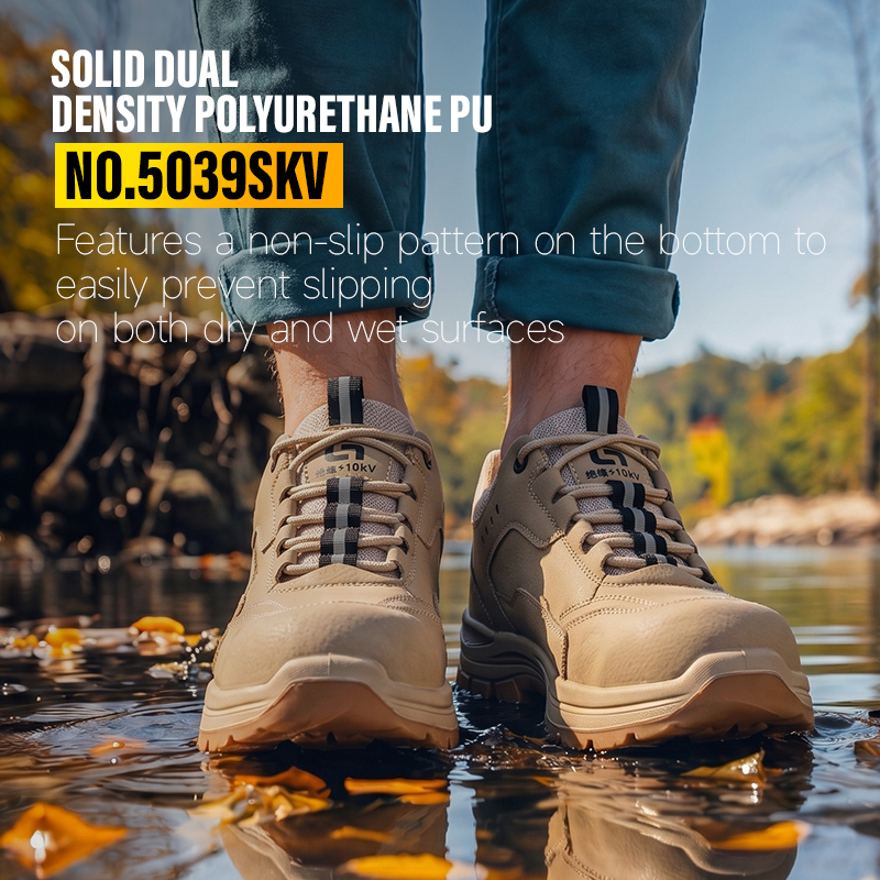 GUYISA 5039SKV Work Safety Shoes, 10KV Insulated, Anti-Smash Anti-Puncture, EU Plastic Toe Cap
