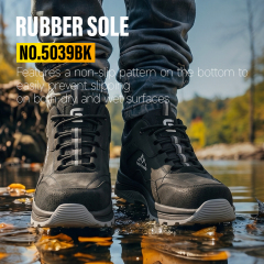 GUYISA 5039BK Euro Steel Toe Anti-Puncture Work Safety Shoes