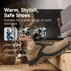 GUYISA 6077 Welding Safety Shoes, Steel Toe Anti-Smash, 4.0mm Kevlar Anti-Puncture Dual Density PU Sole
