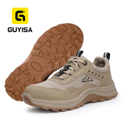GUYISA 5039FSKV Khaki Work Safety Shoes | 10KV Insulated Composite Toe Anti-Puncture Dual Density Solid PU Sole