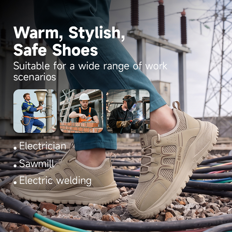 GUYISA 6022KV Casual 10KV Insulated Safety Work Shoes Khaki