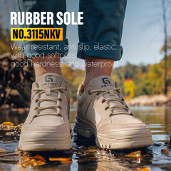 GUYISA safety shoes composite toe puncture resistant electrical insulated rubber sole suede canvas upper for industrial work
