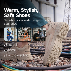GUYISA safety shoes composite toe puncture resistant electrical insulated rubber sole suede canvas upper for industrial work
