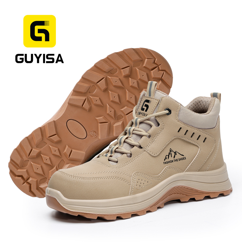 GUYISA steel toe puncture resistant 10KV insulated safety boot dual density PU sole microfiber steel wire upper all season