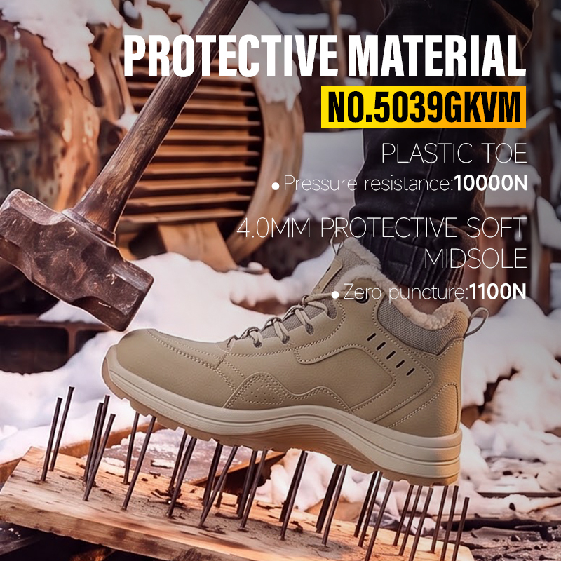 GUYISA Work Safety Boot Steel Toe Puncture Resistant 10KV Insulation Microfiber Wire Mesh Upper Dual Density PU Sole Winter