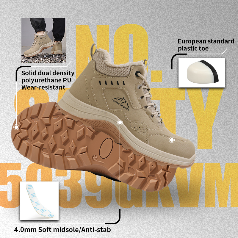 GUYISA Work Safety Boot Steel Toe Puncture Resistant 10KV Insulation Microfiber Wire Mesh Upper Dual Density PU Sole Winter
