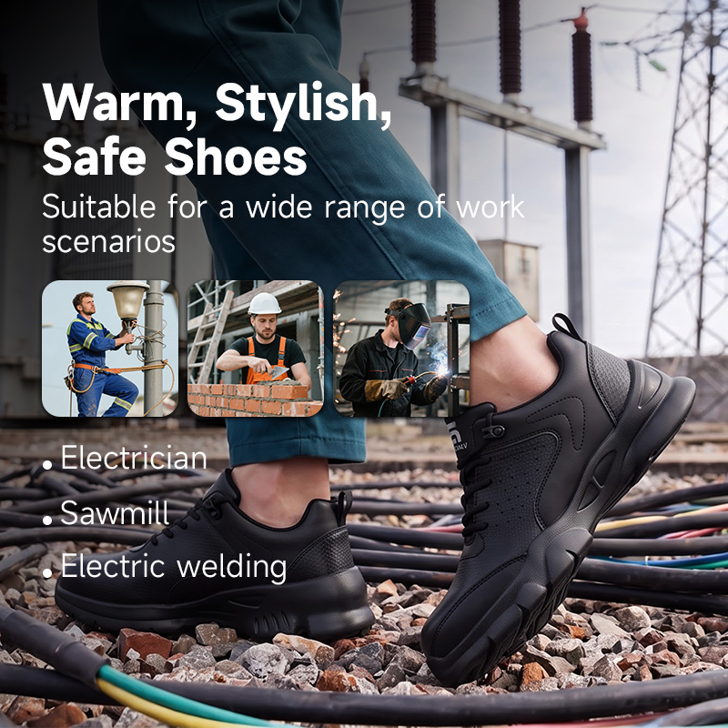 GUYISA Safety Shoes Plastic Toe Puncture Resistant 10KV Insulated 4mm Midsole Microfiber Rubber Plastic Sole Industrial Work