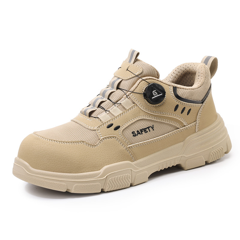 GUYISA  Workwear series khaki summer style European standard steel toe cap labor protection shoes
