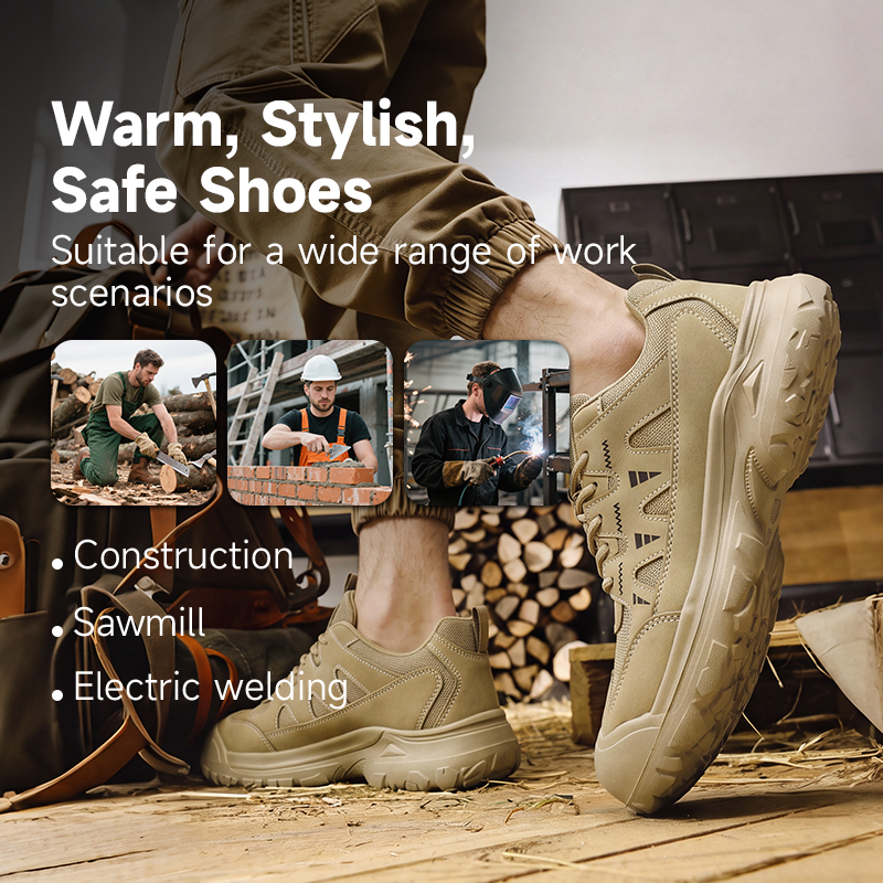 GUYISA safety shoes steel toe puncture resistant microfiber steel wire upper rubber sole 4mm midsole low top industrial work