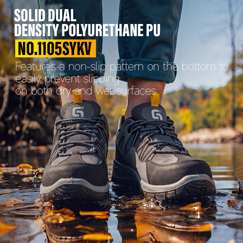 GUYISA safety shoes fiberglass toe puncture resistant 10KV insulated microfiber upper dual density PU sole industrial work