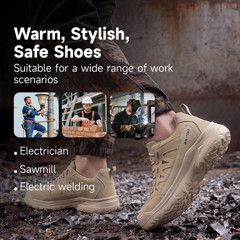 GUYISA safety shoes puncture resistant anti smash plastic toe cap microfiber upper rubber sole insulated 10KV industrial