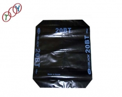 Plastic bag with valve type using for exchange resin