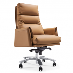 NEW Model High Back Boss Executive Fine Leather Chair with Footrest