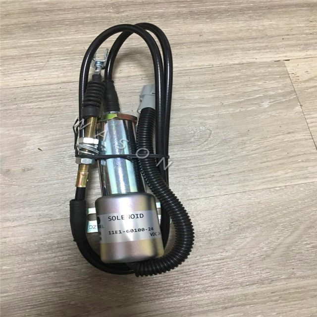 24V R210-5 Stop Solenoid Valve 11E1-60100-24   11N6-66060-24 3991168  With Stable Quality