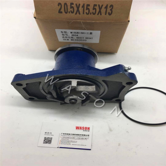 6D34  6D31T NEW Radiator Water Pump ME088301 ME993520 HD700-7/SK230-6/SK200/HD800/HD1020